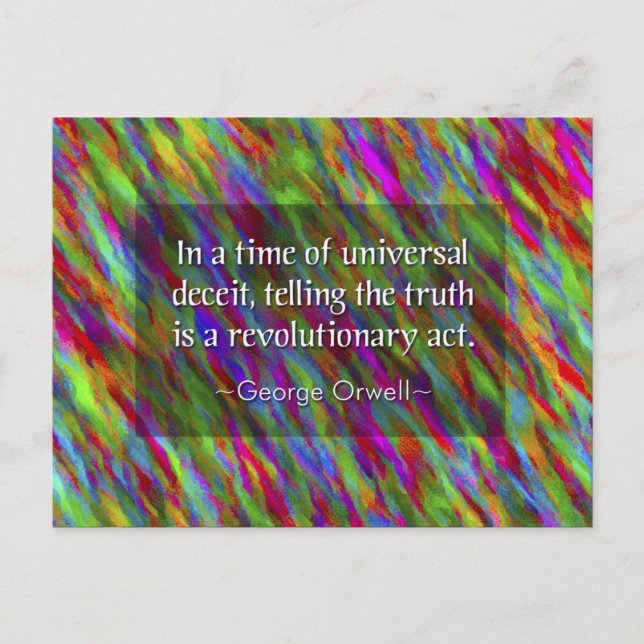 George Orwell Truth Postcard (Front)