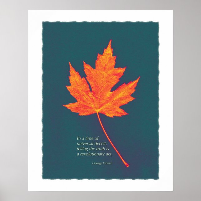 George Orwell Truth Quote Art Poster (Front)