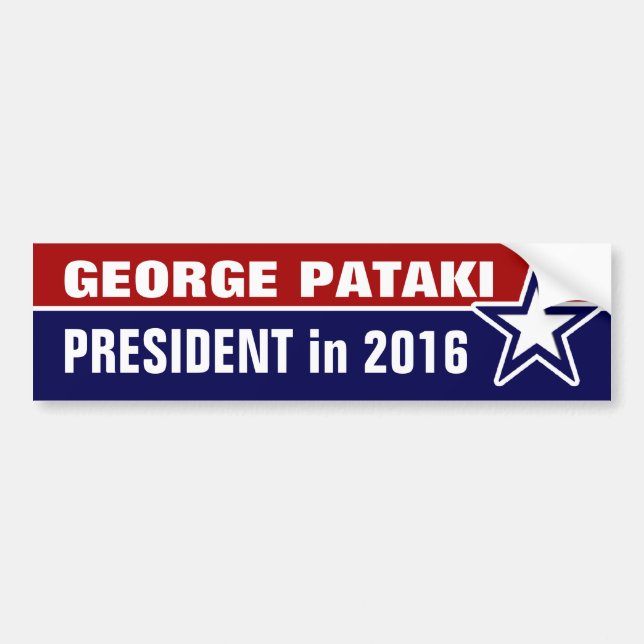 George Pataki in 2016 Bumper Sticker (Front)