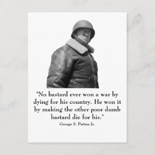 George Patton and Quote Postcard