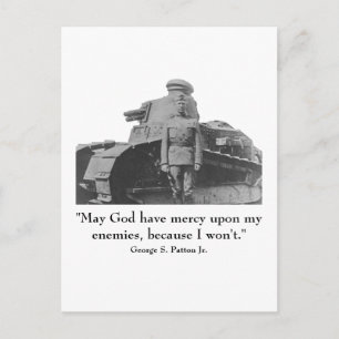 George Patton and Quote Postcard