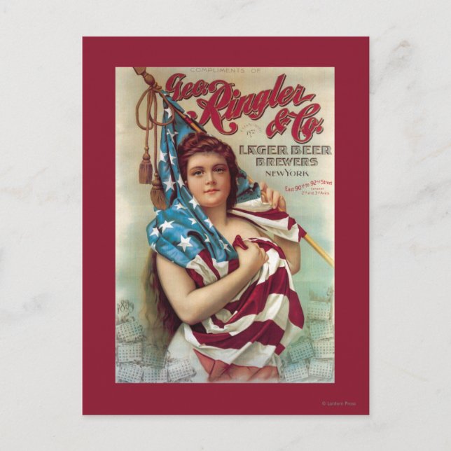 George Ringler & CO. Beer Poster Postcard (Front)