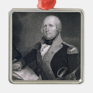 George Rogers Clark (1752-1818) engraved by Thomas Metal Tree Decoration