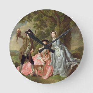 George Rogers with his Wife, Margaret, and his Sis Round Clock