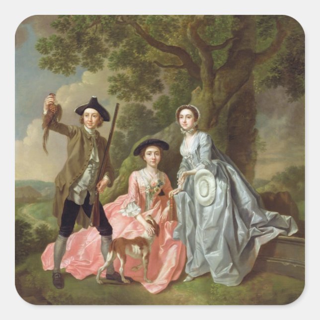 George Rogers with his Wife, Margaret, and his Sis Square Sticker (Front)