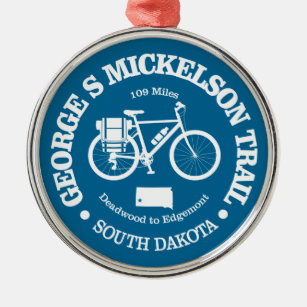 George S Mickelson Trail (cycling) Metal Tree Decoration