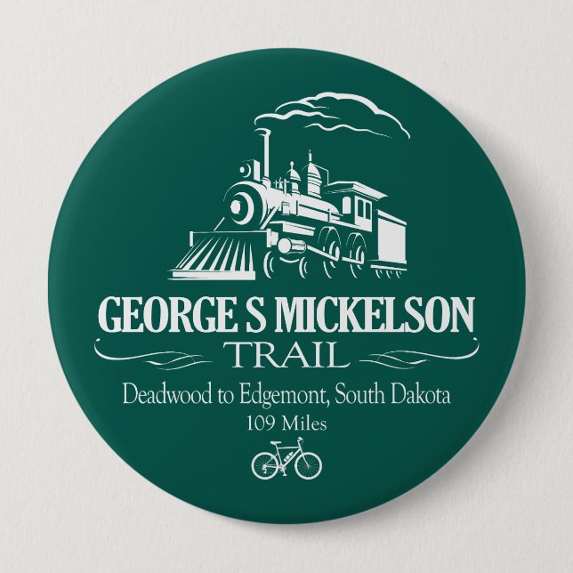 George S Mickelson Trail (RT) 10 Cm Round Badge (Front)