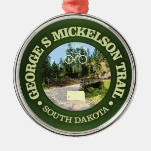 George S Mickelson Trail, South Dakota. Metal Tree Decoration