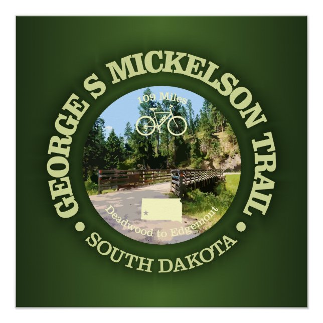 George S Mickelson Trail, South Dakota. Poster (Front)