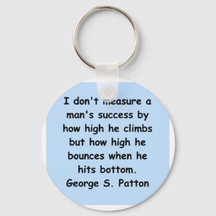 george s patton quote key ring