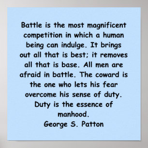 george s patton quote poster