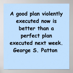 george s patton quote poster