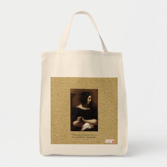 George Sand "One Happiness" Canvas Tote Bag (Front)