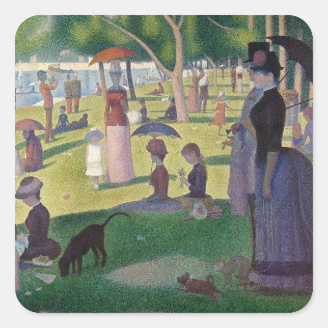 GEORGE SEURAT - A  sunday afternoon 1884 Square Sticker (Front)