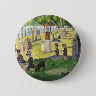 George Seurat A Sunday on La Grande Jatte Famous 6 Cm Round Badge