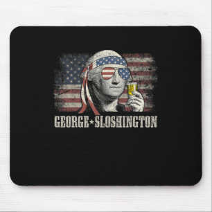 George Sloshington Washington Funny 4th Of July Us Mouse Mat