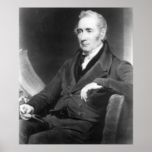 George Stephenson, engraved by Charles Turner Poster (Front)
