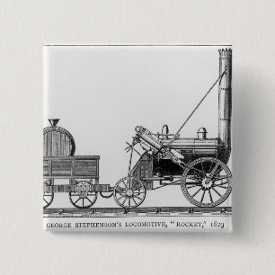 George Stephenson's Locomotive, 'Rocket', 1829 15 Cm Square Badge
