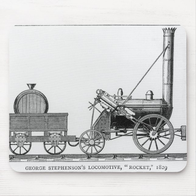 George Stephenson's Locomotive, 'Rocket', 1829 Mouse Mat (Front)