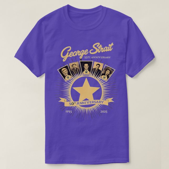 George Strait 50th ANNIVERSARY 1975 - 2025 THANK Y T-Shirt (Design Front)