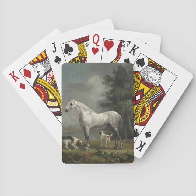George Stubbs - A Dapple Grey Hunter Playing Cards (Back)