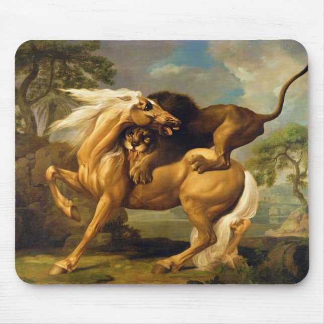 George Stubbs | A Lion Attacking a Horse, c.1762 ( Mouse Mat (Front)
