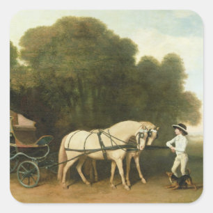 George Stubbs   A Phaeton with a Pair of Cream Pon Square Sticker