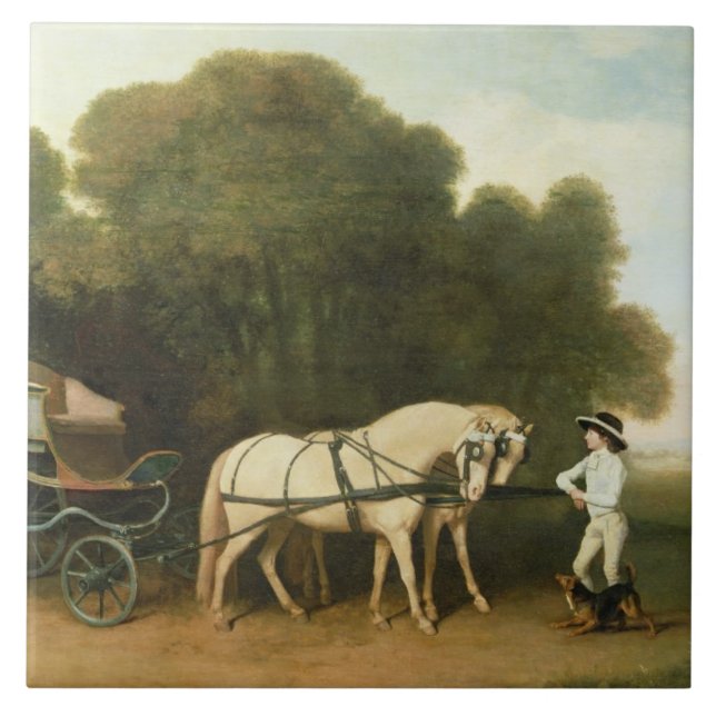 George Stubbs | A Phaeton with a Pair of Cream Pon Tile (Front)