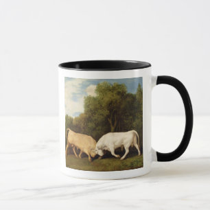 George Stubbs Bulls Fighting, 1786 (oil on panel Mug