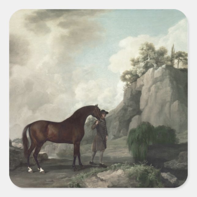 George Stubbs | Cato' and Groom Square Sticker (Front)