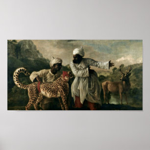 George Stubbs - Cheetah with two Indian servants Poster