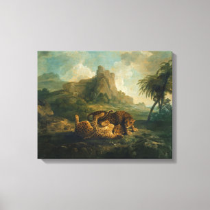 George Stubbs Leopards at Play, c.1763-8 Canvas Print