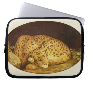 George Stubbs   Sleeping Leopard, 1777 (enamel on Laptop Sleeve