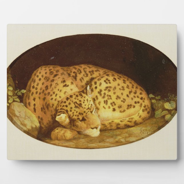 George Stubbs | Sleeping Leopard, 1777 (enamel on  Plaque (Front)
