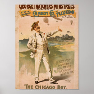 George Thatcher's Minstrels, 'The Chicago Boy' Poster