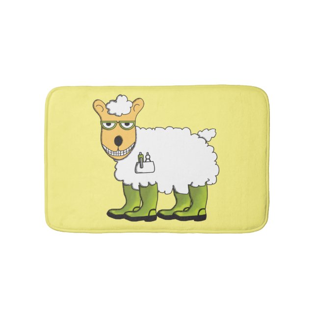George the sheep bath mat (Front)