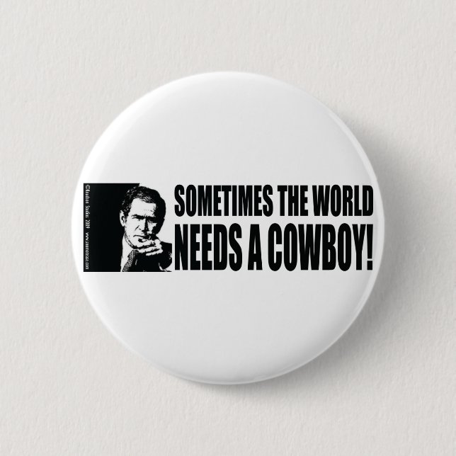 George W Bush 6 Cm Round Badge (Front)