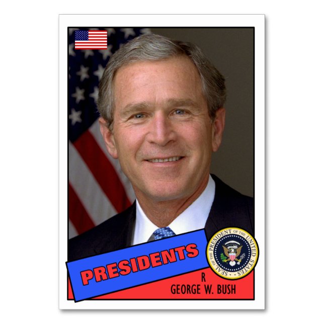George W. Bush Baseball Card (Front)
