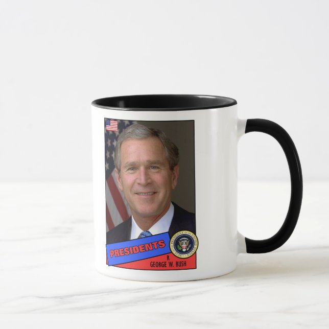 George W. Bush Baseball Card Mug (Right)