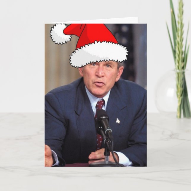 George W. Bush Christmas Humour Holiday Card (Front)