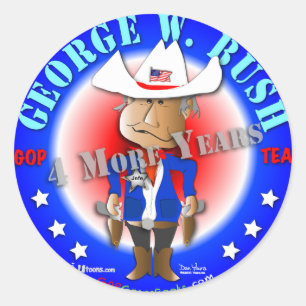 George W. Bush Classic Round Sticker