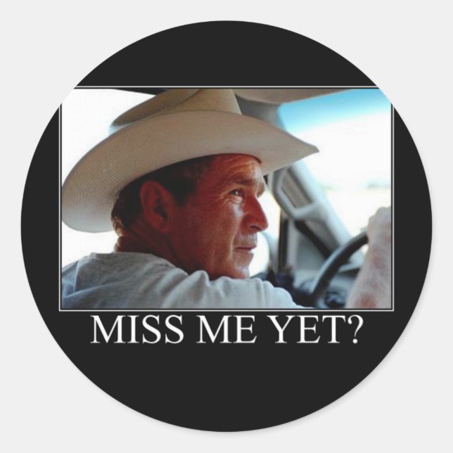 George W. Bush Classic Round Sticker (Front)