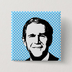 George W Bush Gear 15 Cm Square Badge