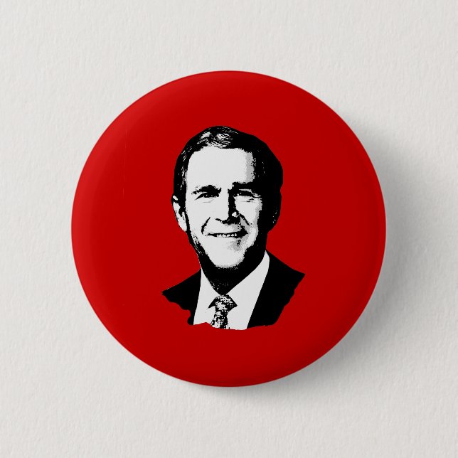 George W Bush Gear 6 Cm Round Badge (Front)
