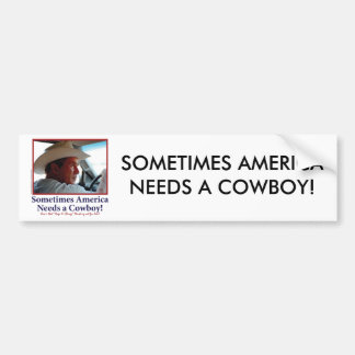 George W Bush in Cowboy Hat Bumper Sticker