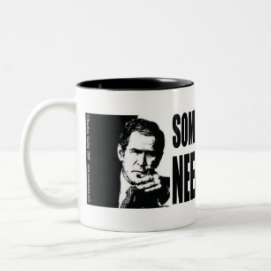George W Bush Two-Tone Coffee Mug