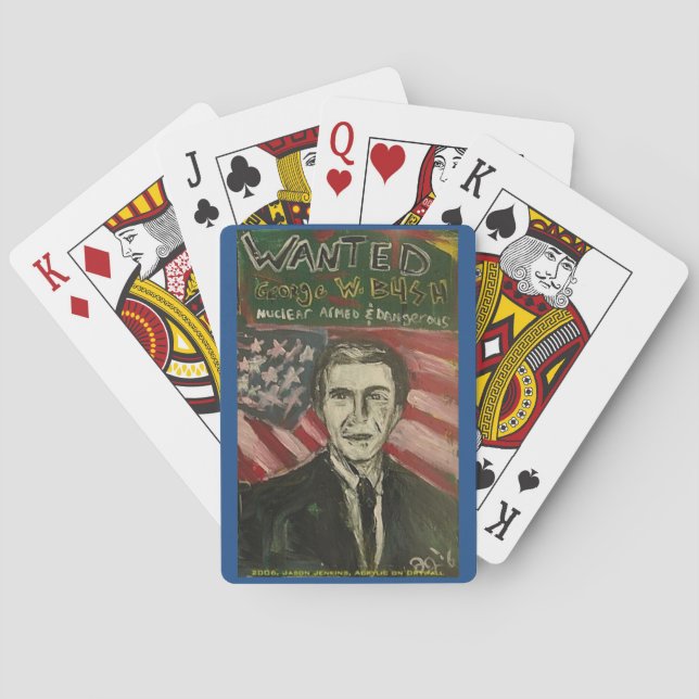 GEORGE W BUSH WANTED PLAYING CARDS (Back)
