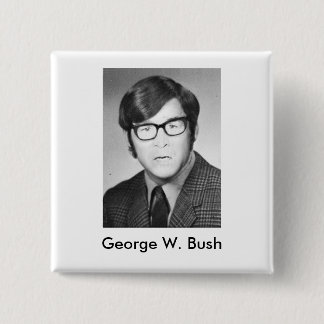 George W. Bush Yearbook photo 15 Cm Square Badge