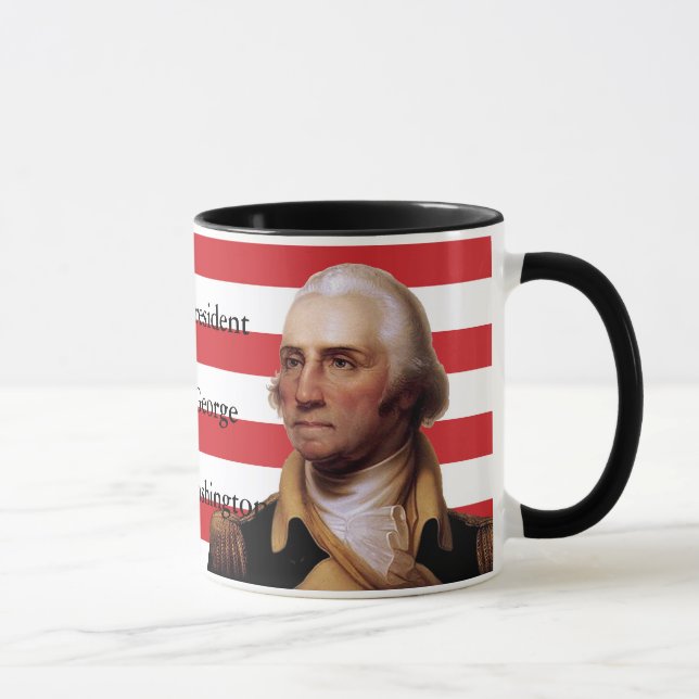 George Washington & 13-Star Flag Mug (Right)