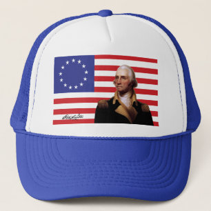 George Washington & 13-Star U.S. Flag Trucker Hat